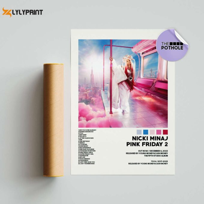 Nicki Minaj Posters / Pink Friday 2 Poster, Tracklist Album Cover Poster, Print Wall Art, Custom Poster, Nicki Minaj, Pink Friday 2 1