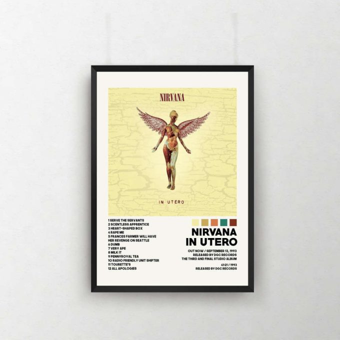 Nirvana Posters / In Utero Poster / Nirvana, Nevermind, Album Cover Poster, Poster Print Wall Art, Custom Poster, Home Decor, In Utero 2