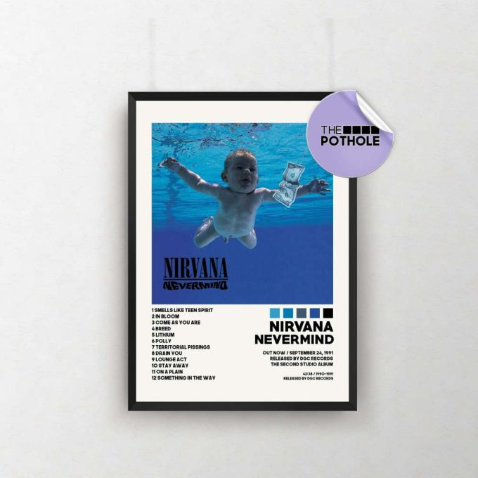Nirvana Posters / Nevermind Poster / Nirvana, Nevermind, Album Cover Poster, Poster Print Wall Art, Custom Poster, Home Decor 2