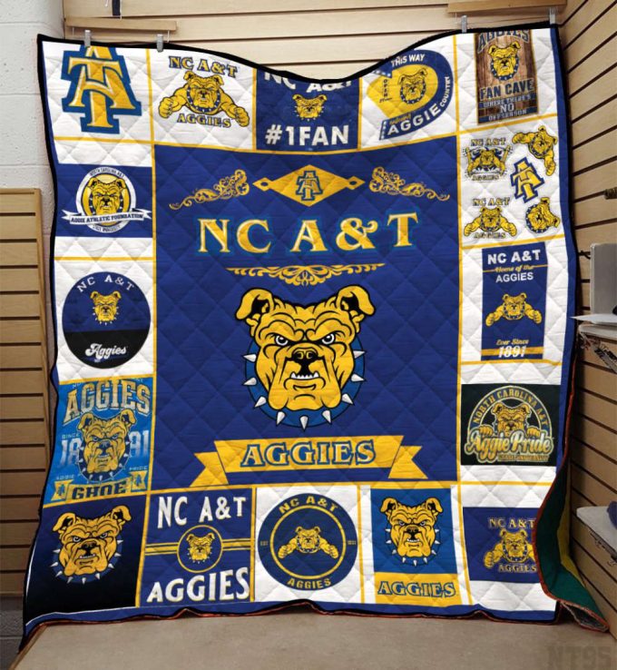 North Carolina A&Amp;T Quilt Blanket For Fans Home Decor Gift 2