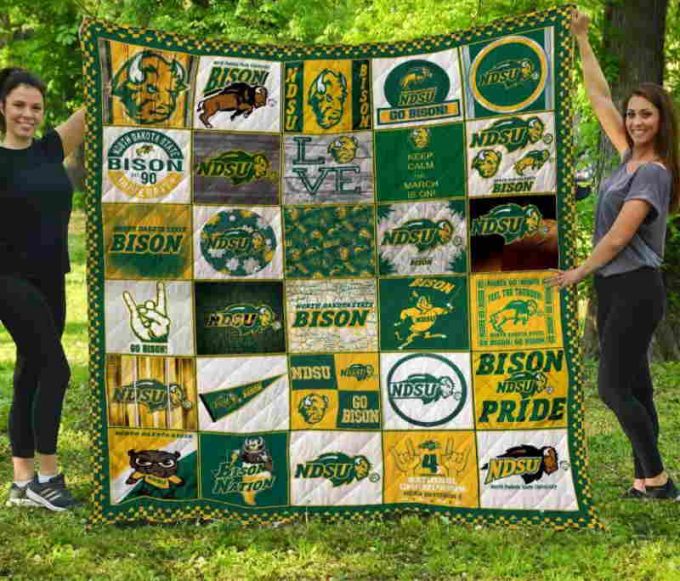 North Dakota State Bison 1 Quilt Blanket For Fans Home Decor Gift 2