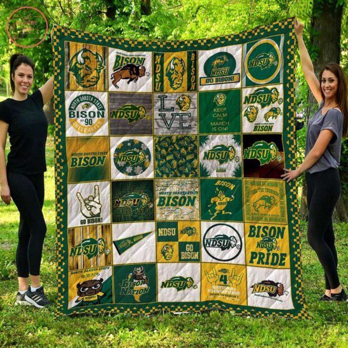 North Dakota State Bison Quilt Blanket For Fans Home Decor Gift 2