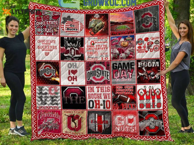 Ohio State Buckeyes 1 Quilt Blanket For Fans Home Decor Gift 1