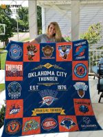 Oklahoma City Thunder 2 Quilt Blanket For Fans Home Decor Gift