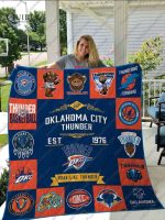 Oklahoma City Thunder 2 Quilt Blanket For Fans Home Decor Gift