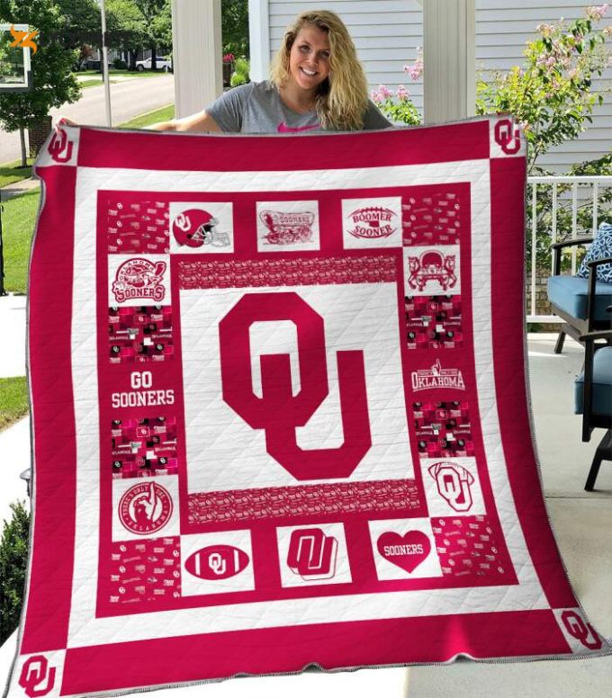 Oklahoma Sooners 3D Customized Quilt Blanket 1