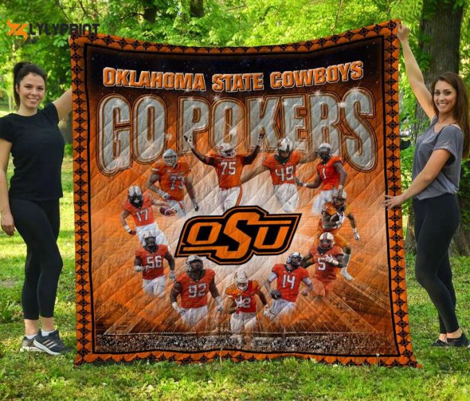 Oklahoma State Cowboys 3D Customized Quilt Blanket For Fans Home Decor Gift 1
