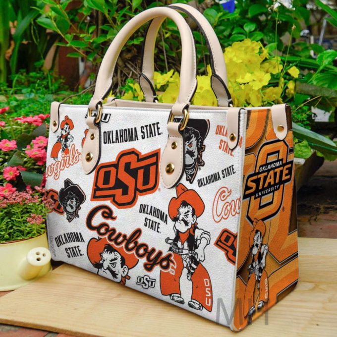 Oklahoma State Cowboys Leather Handbag Gift For Women 3