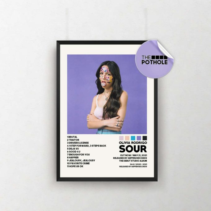 Olivia Rodrigo Posters / Sour Poster / Album Cover Poster, Poster Print Wall Art, Custom Poster, Olivia Rodrigo Sour 2