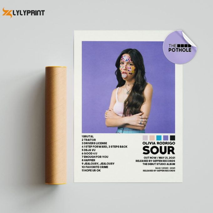 Olivia Rodrigo Posters / Sour Poster / Album Cover Poster, Poster Print Wall Art, Custom Poster, Olivia Rodrigo Sour 1