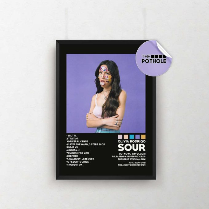 Olivia Rodrigo Posters / Sour Poster / Album Cover Poster, Poster Print Wall Art, Custom Poster, Olivia Rodrigo Sour, Blck 2