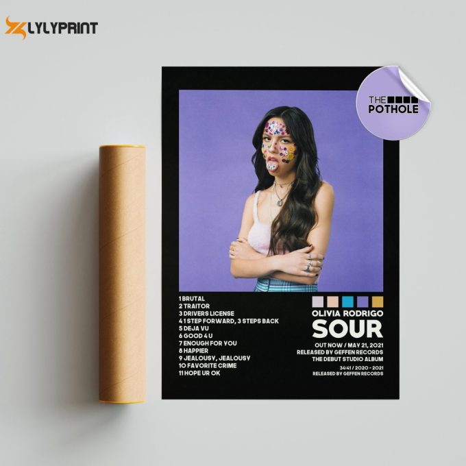 Olivia Rodrigo Posters / Sour Poster / Album Cover Poster, Poster Print Wall Art, Custom Poster, Olivia Rodrigo Sour, Blck 1