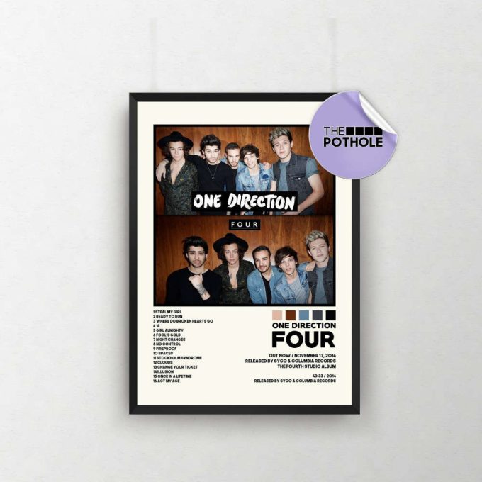 One Direction Posters / Four Poster, Album Cover Poster / Poster Print Wall Art / Custom Poster / Home Decor, Tpwk, One Direction, Four 2