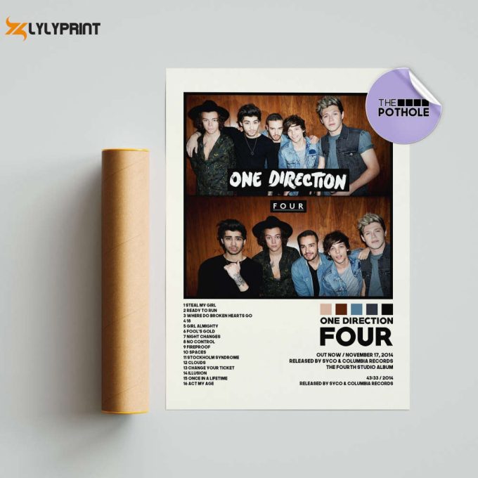 One Direction Posters / Four Poster, Album Cover Poster / Poster Print Wall Art / Custom Poster / Home Decor, Tpwk, One Direction, Four 1