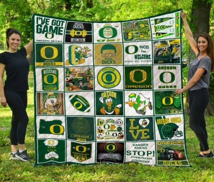 Oregon Ducks 1 Quilt Blanket For Fans Home Decor Gift 2