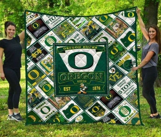 Oregon Ducks 4 Quilt Blanket For Fans Home Decor Gift 2