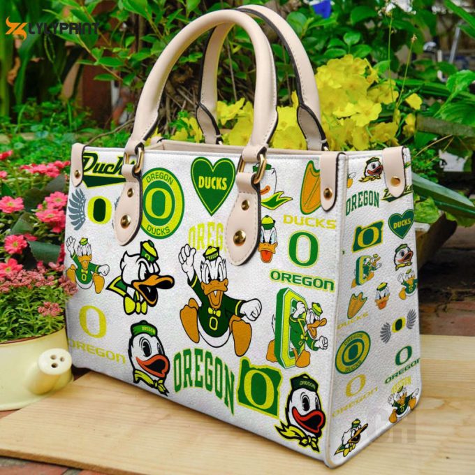 Oregon Ducks Leather Handbag Gift For Women 1