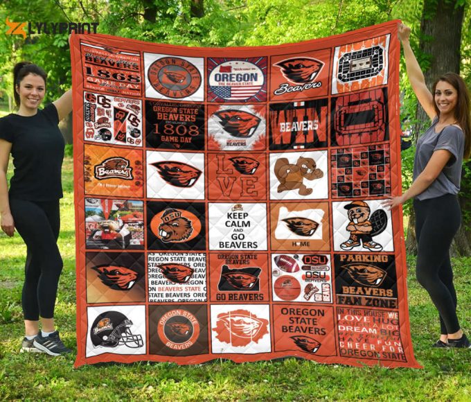 Oregon State Beavers 3 Quilt Blanket For Fans Home Decor Gift 1