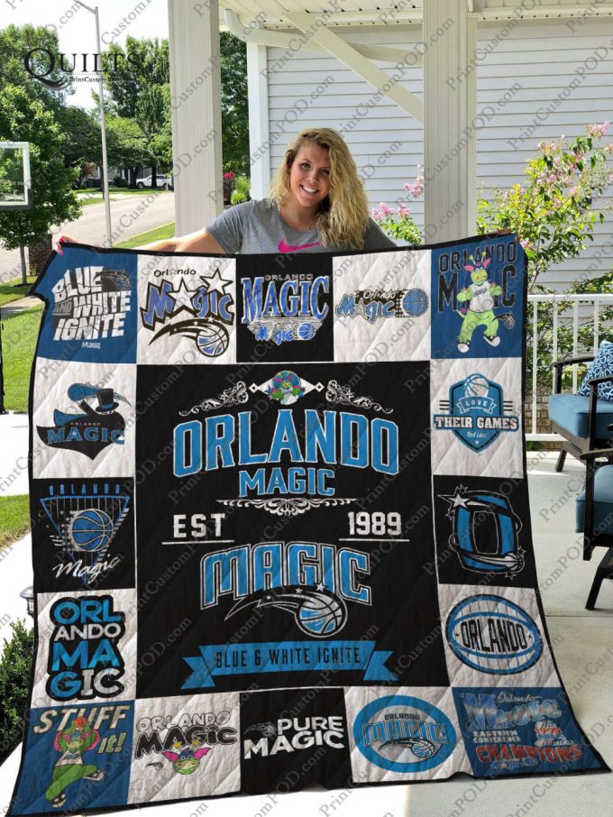 Orlando Magic Quilt Blanket For Fans Home Decor Gift 2