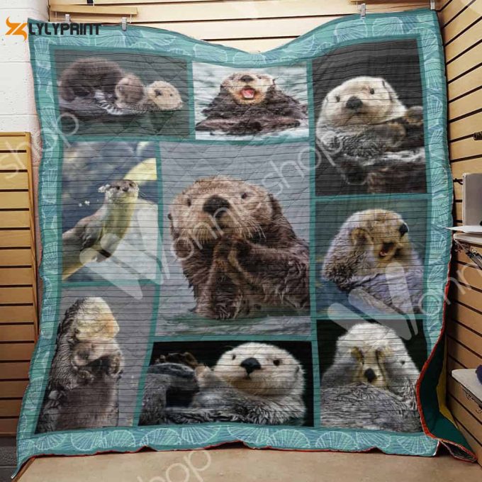 Otter 3D Customized Quilt Blanket For Fans Home Decor Gift 1