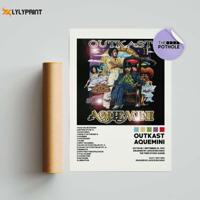 Outkast Posters / Aquemini Poster / Album Cover Poster / Tracklist Poster, Custom Poster, Outkast, Stankonia, Atliens, Idlewild, Aquemini 1