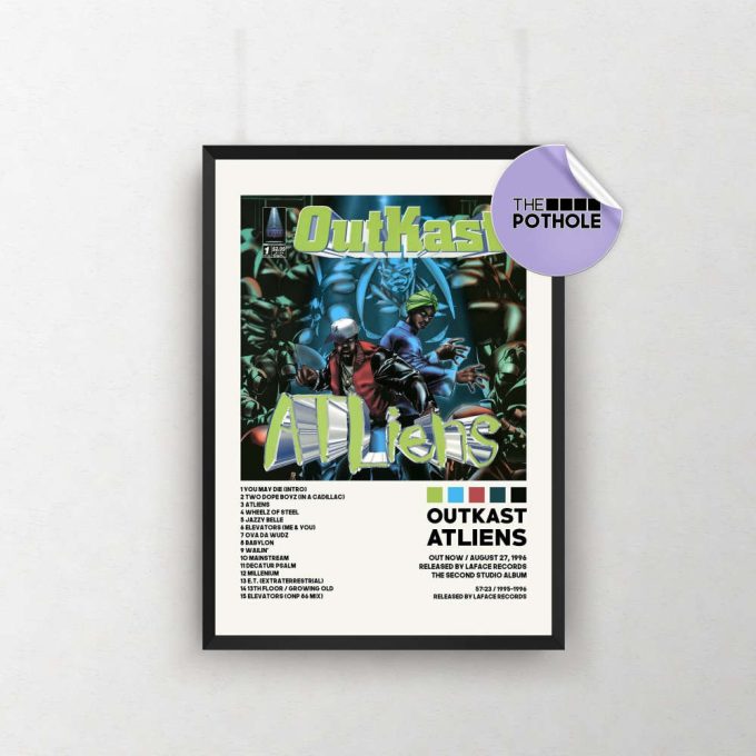 Outkast Posters / Atliens Poster / Album Cover Poster / Tracklist Poster, Custom Poster, Outkast, Stankonia, Atliens 2