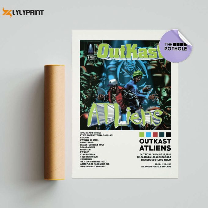 Outkast Posters / Atliens Poster / Album Cover Poster / Tracklist Poster, Custom Poster, Outkast, Stankonia, Atliens 1