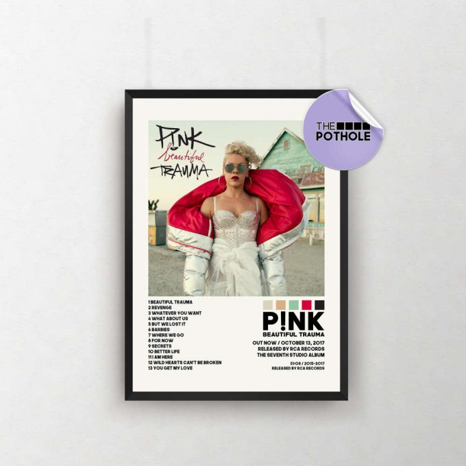 P!Nk Posters / Beautiful Trauma Poster / P!Nk, Beautiful Trauma / Album Cover Poster / Tracklist Poster, Custom Poster 2