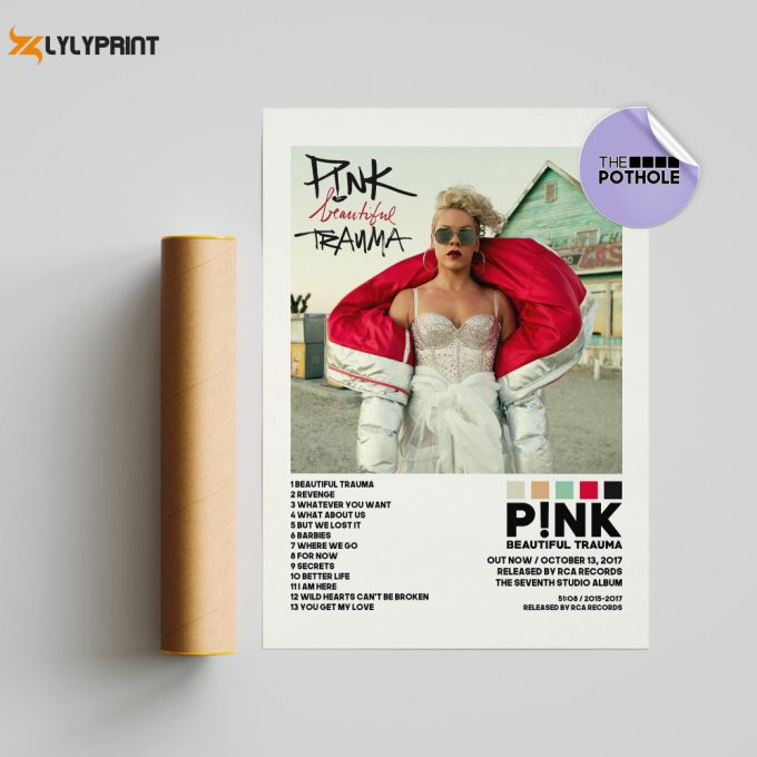 P!Nk Posters / Beautiful Trauma Poster / P!Nk, Beautiful Trauma / Album Cover Poster / Tracklist Poster, Custom Poster 1