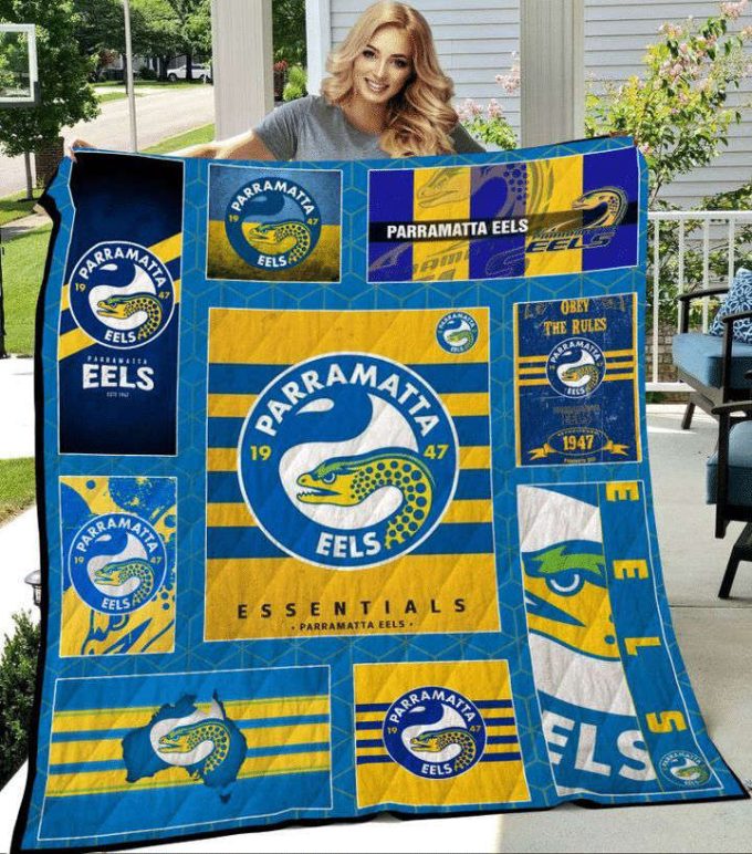 Parramatta Eels Quilt Blanket For Fans Home Decor Gift 2