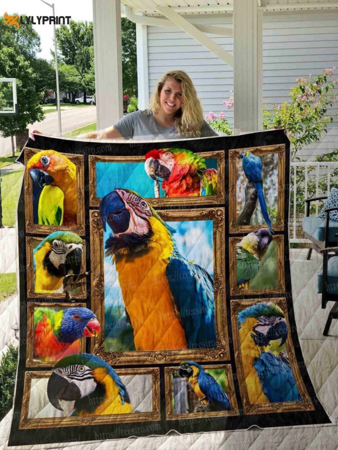 Parrot Beauty Of Birds Beautiful 3D Customized Quilt 1