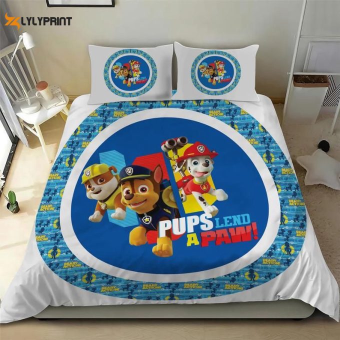 Paw Patrol Pups Lend A Paw Pillowcases Duvet Quilt Bedding Set 1