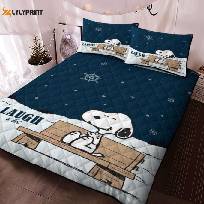 Peanuts Snoopy Laugh A Lot, Snoopy Fan Gift, Snoopy Duvet Quilt Bedding Set 1