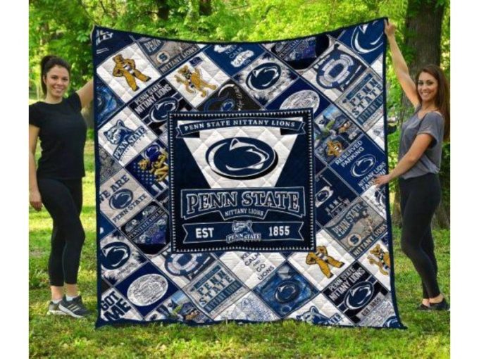 Penn State Nittany Lions Quilt Blanket For Fans Home Decor Gift 2