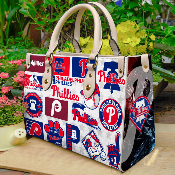 Stylish Philadelphia Phillies 1G Leather Hand Bag Gift For Women'S Day For Women S Day - Perfect Gift For Baseball Fans! 2