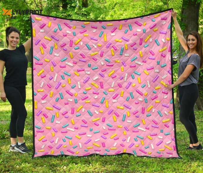 Pink Candy 3D Customized Quilt 1