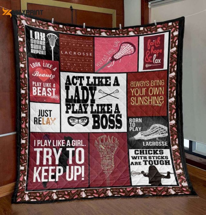 Play Like A Boss Red 3D Customized Quilt 1