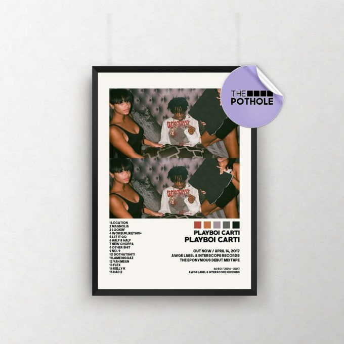 Playboi Carti Posters / Playboi Carti Poster, Tracklist Album Cover Poster, Print Wall Art, Custom Poster, Playboi Carti, 2