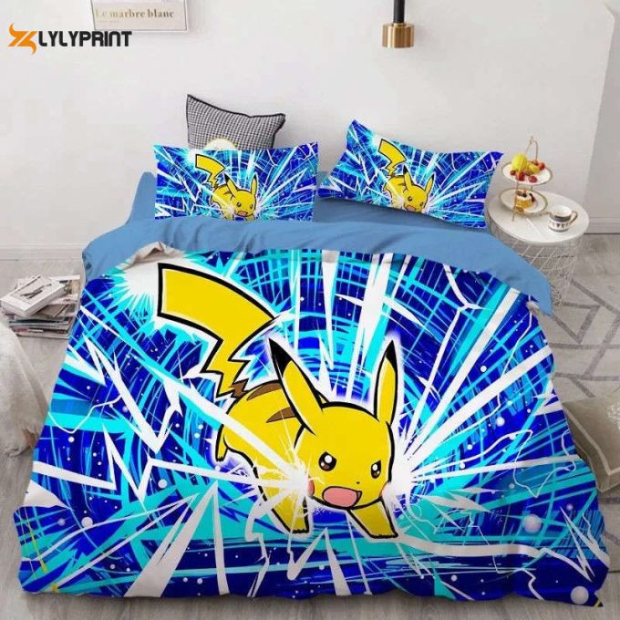 Pokemon Pikachu 11 Duvet Quilt Bedding Set 2 1
