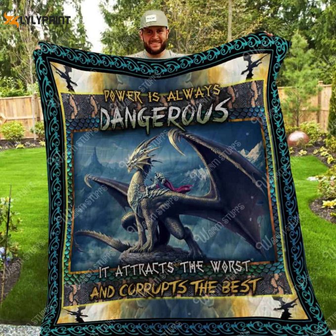 Power Is Always Dangerous Washable 3D Customized Quilt Blanket For Fans Home Decor Gift 1