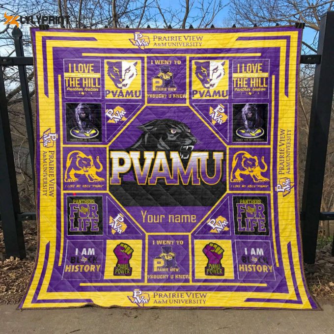 Prairie View A&Amp;Amp;M Panthers Quilt Blanket For Fans Home Decor Gift 1