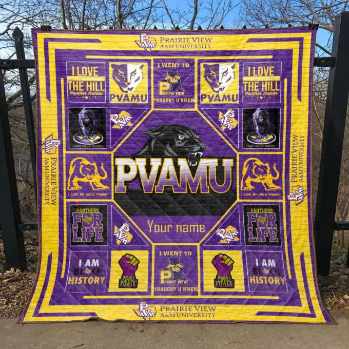 Prairie View A&Amp;M Panthers Quilt Blanket For Fans Home Decor Gift 2