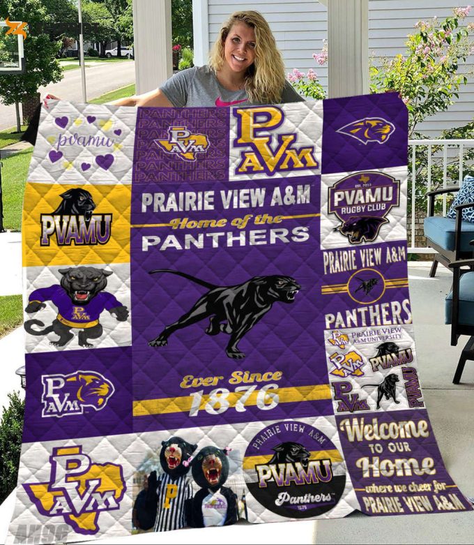 Prairie View A&Amp;Amp;M Panthers Quilt Blanket For Fans Home Decor Gift Q 1