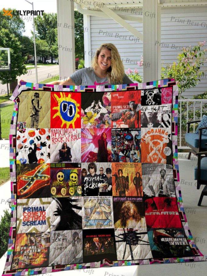 Primal Scream Albums Cover Poster Quilt Blanket For Fans Home Decor Gift Ver 2 1