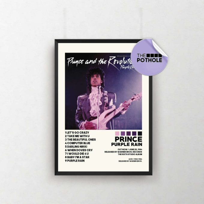 Prince Posters, Purple Rain Poster, Album Cover Poster,Poster Print Wall Art, Custom Poster, Home Decor, Prince, Purple Rain 2