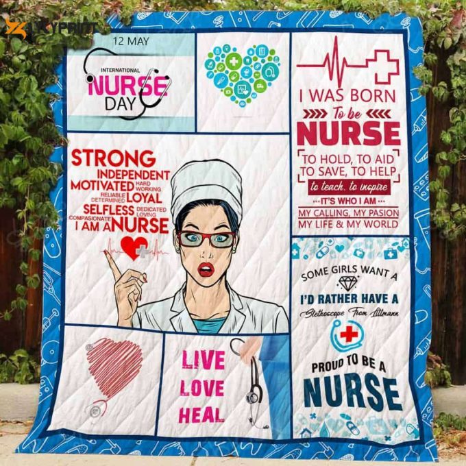 Proud To Be A Nurse 3D Customized Quilt 1