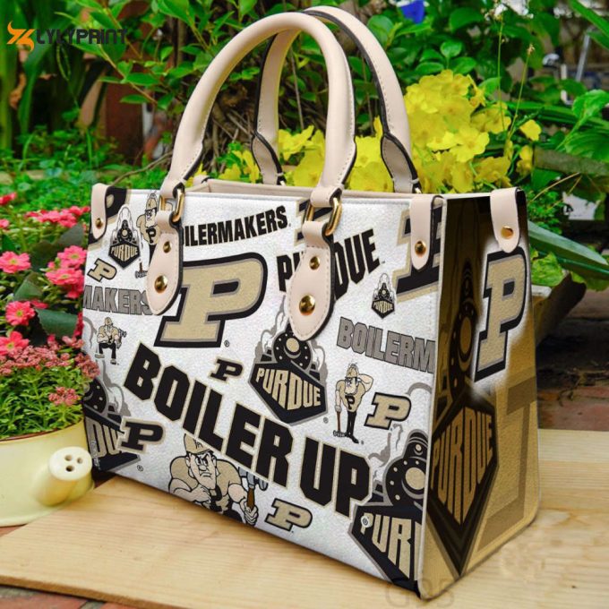 Purdue Boilermaker Leather Handbag Gift For Women 1