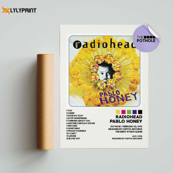 Radiohead Posters / Pablo Honey Poster / Album Cover Poster, Print Wall Art, Custom Poster, Home Decor, Radiohead, Pablo Honey 1