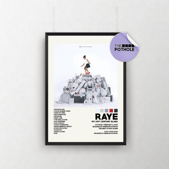 Raye Poster | My 21St Century Blues Poster | Tracklist Album Cover Poster / Album Cover Poster Print Wall Art, Custom Poster, Raye 2