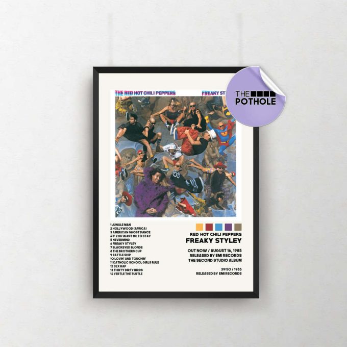 Red Hot Chili Peppers Posters / Freaky Styley Poster, Tracklist Album Cover Poster, Print Wall Art, Custom Poster, Freaky Styley 2
